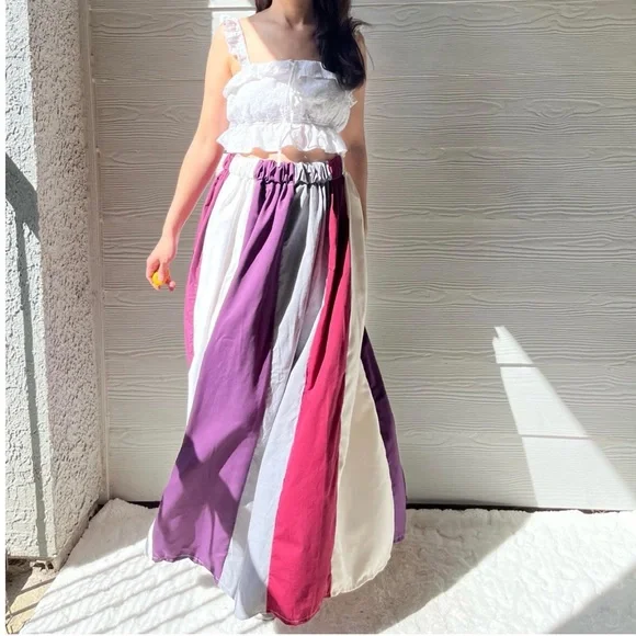 Handmade Muted Pastel Poet Maxi Skirt SKU 06206 - Picture 3 of 10